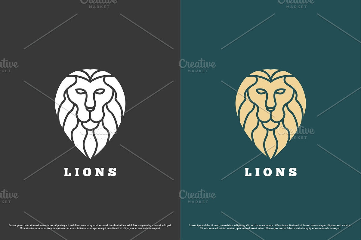 Lion Head Royal Logo Design Icon, a Branding & Logo Template by Morvana Crew