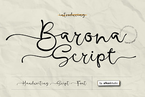 Barona Script - Handwriting Script