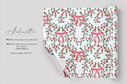 Christmas Mistletoe Ornamental Print, a Pattern Graphic by SirenaArt (Thumbnail 2 of 14)