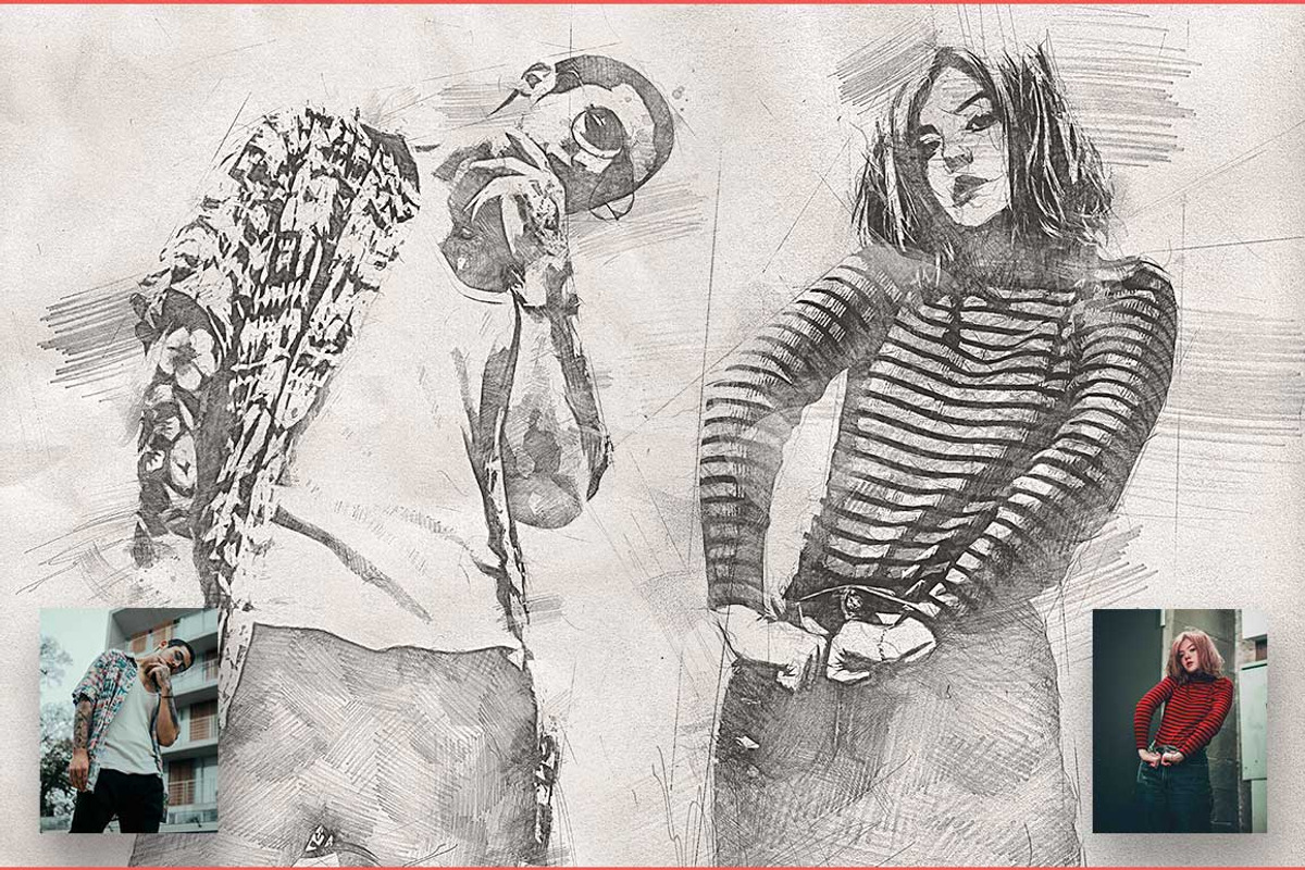 Realistic Pencil Sketch CS3+, an Action Add-On by Amorjesu.com (Photo 7 of 16)