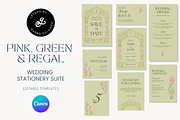 Green, pink and regal Stationery, a Templates & Theme by Gabba Delgado (Thumbnail 1 of 7)