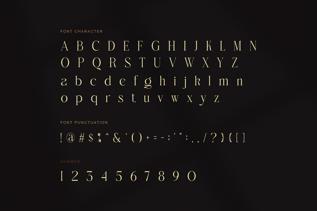 Making Modern Elegant Serif Font, a Serif Font by Graphicxell (Photo 7 of 8)