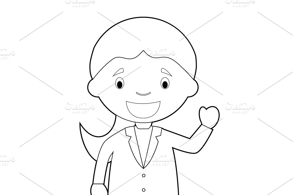 80x Professions for Coloring, an Education Illustration by asantosg (Photo 15 of 17)