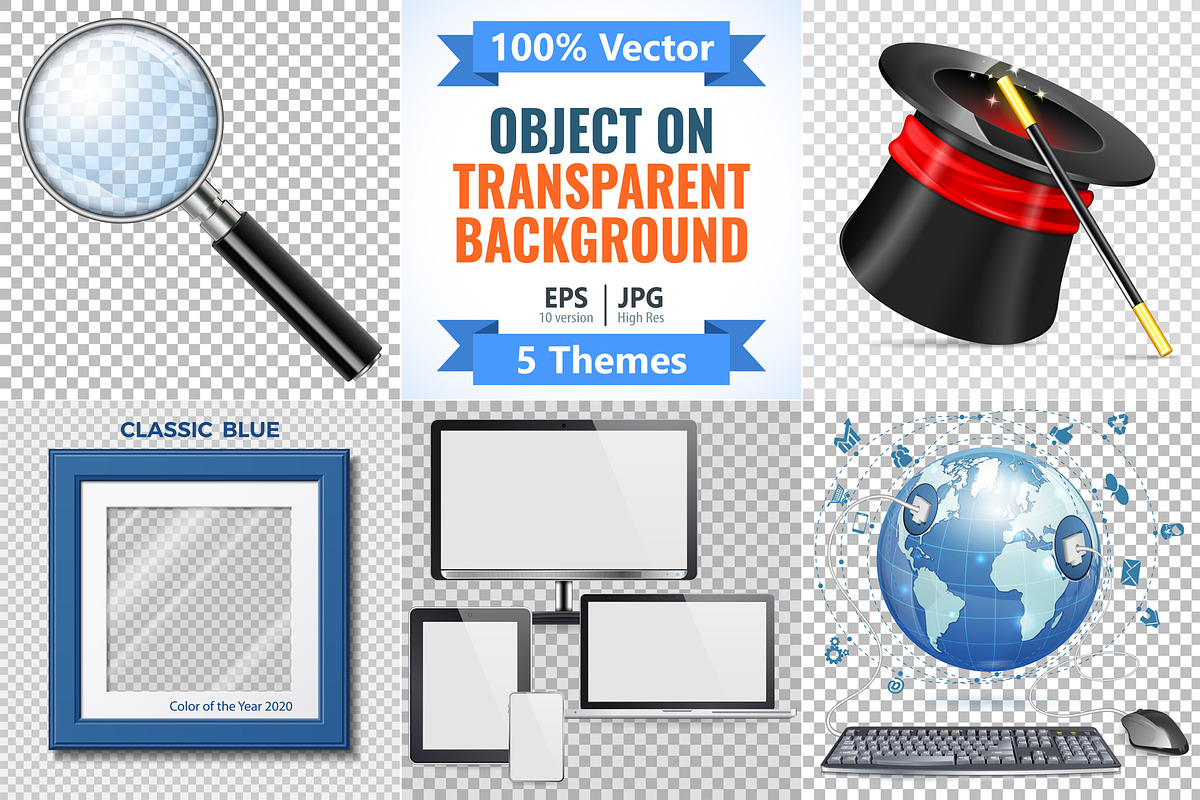 Objects on Transparent Background, a Decorative Illustration by TAlex (Photo 1 of 6)