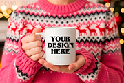 Cozy Christmas Mug Mockup 11oz, a Cups & Container Mockup by animatizmagix (Thumbnail 3 of 4)