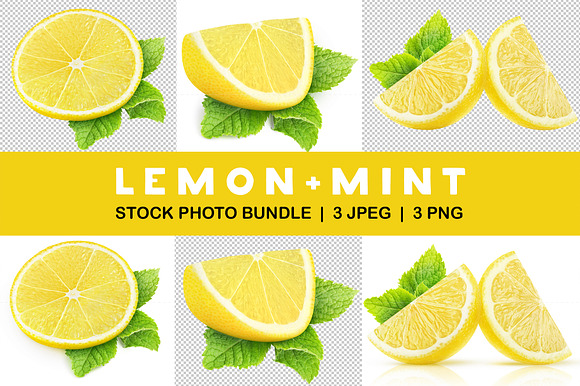 Lemon Slice And Mint Leaf