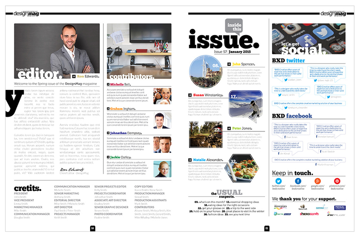 Magazine Template InDesign 06, a Magazine Template by Love Graphic Design (Photo 12 of 29)