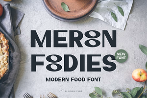 Meroon Foodies - Food Font, a Sans Serif Font by QR Design Studio