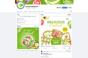 Avocado and Salad Watercolor, a Food Illustration by CreativeValuation (Thumbnail 8 of 11)
