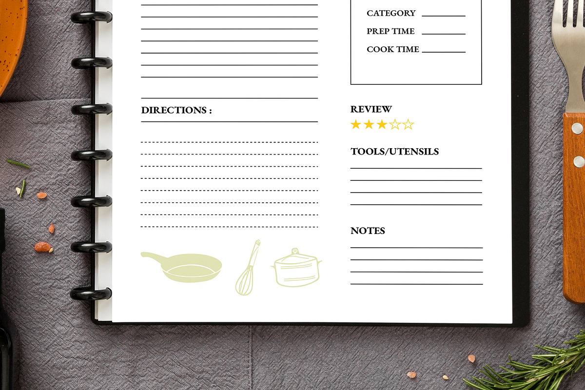 Recipe Card Design, a Stationery Template by MightyDesign (Photo 3 of 8)