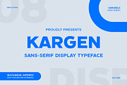Kargen - Sans Serif Display Typeface, a Sans Serif Font by Drizy (Thumbnail 1 of 10)