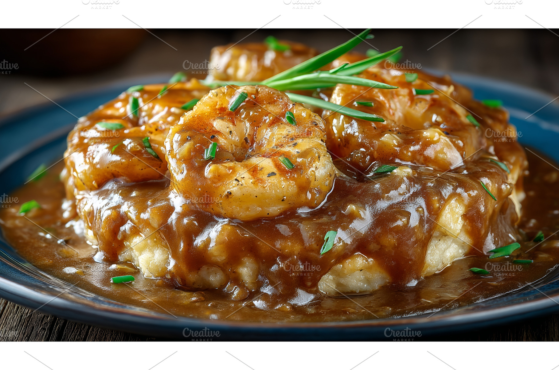 Shrimp and grits, a traditional low, a Food & Drink Photo by ZinetroN