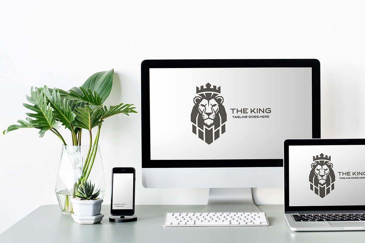 Geometric Lion Logo Design Template preview 5