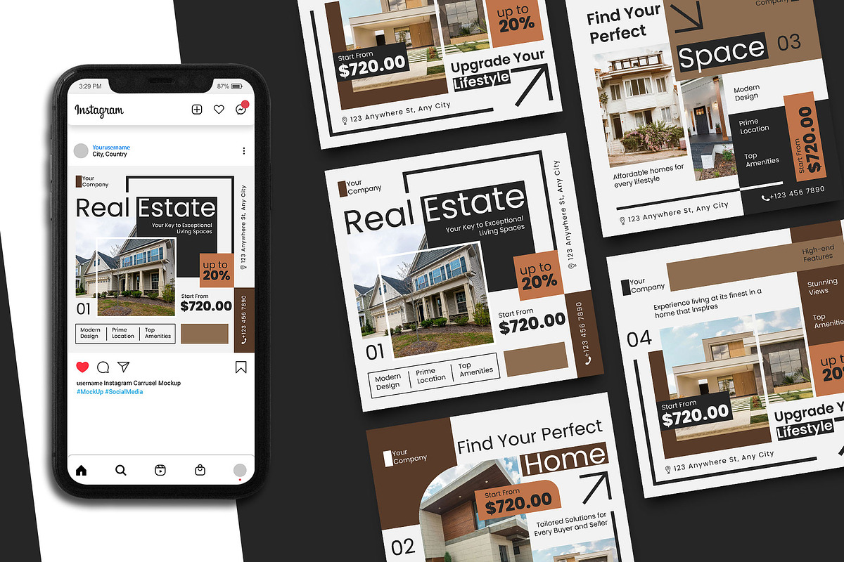 Real Estate Instagram Post Template, a Social Media Template by Artnivora.Std (Photo 2 of 2)