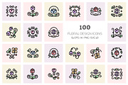 100 Floral Design Icons, an Outline Icon by lavinialorena (Thumbnail 1 of 5)
