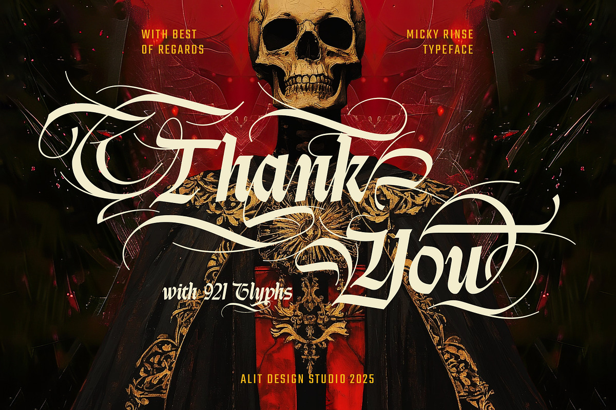 Micky Rinse Typeface, a Blackletter Font by alit design (Photo 20 of 20)