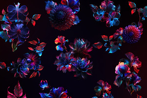 Neon Blooming Garden