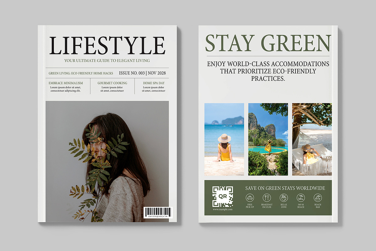 Lifestyle Magazine Template, a Magazine Template by BrandPacks (Photo 5 of 6)