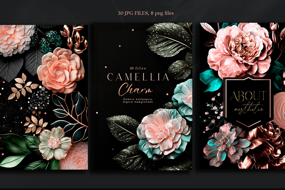 Camellia Charm, a Background Graphic by MONO KEY STUDIO (Photo 2 of 8)