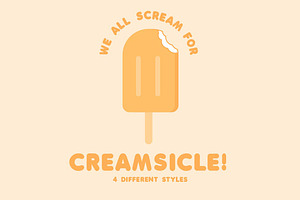 Creamsicle - 4 Flavors, a Font by Blue Line Design
