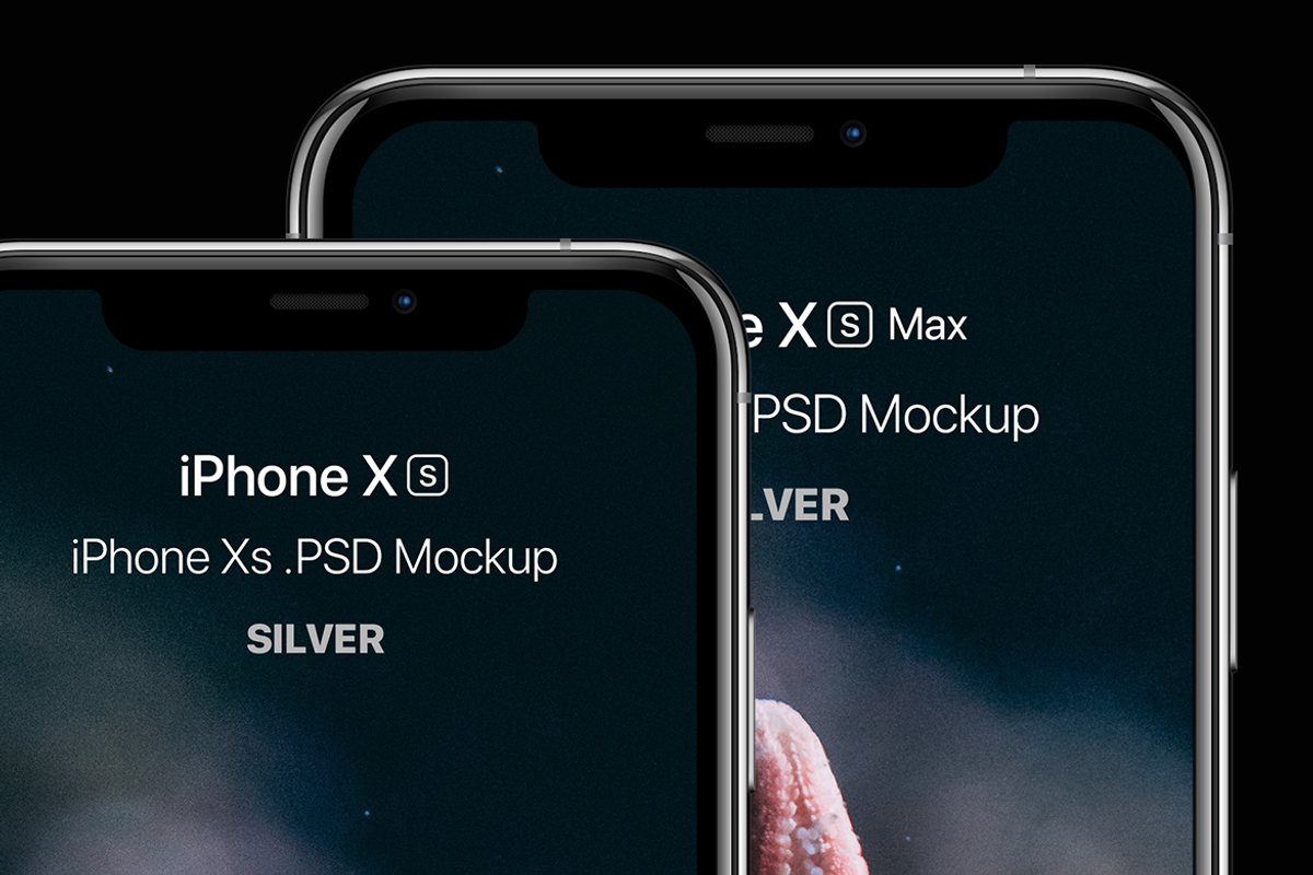 iPhone Xs & Xs Max PSD Mockups, an iPhone Mockup by CreativesCastle (Photo 5 of 7)