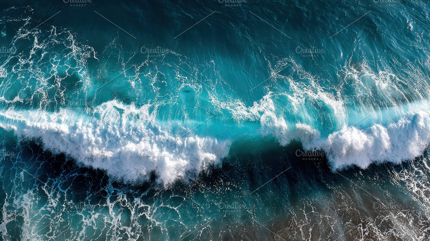 Waves crashing on sandy beach, a Photo by Pavel_design
