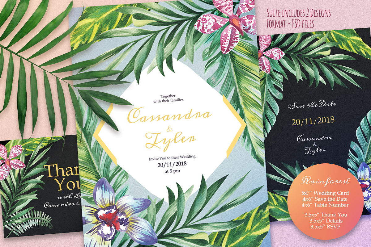 Rainforest Wedding Suite, an Invitation Template by HannaSymo (Photo 1 of 11)