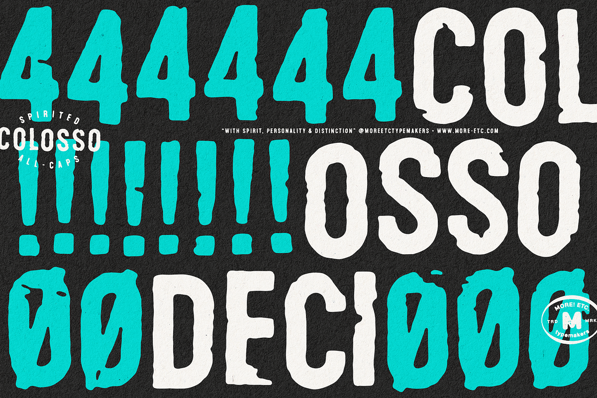 Colosso Deci Display Font, a Sans Serif Font by More Etc. Studios (Photo 2 of 13)