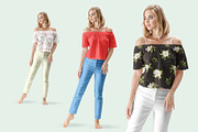 Women's Summer Clothing Mockup, a Shirt Mockup by PSD Market (Thumbnail 3 of 20)