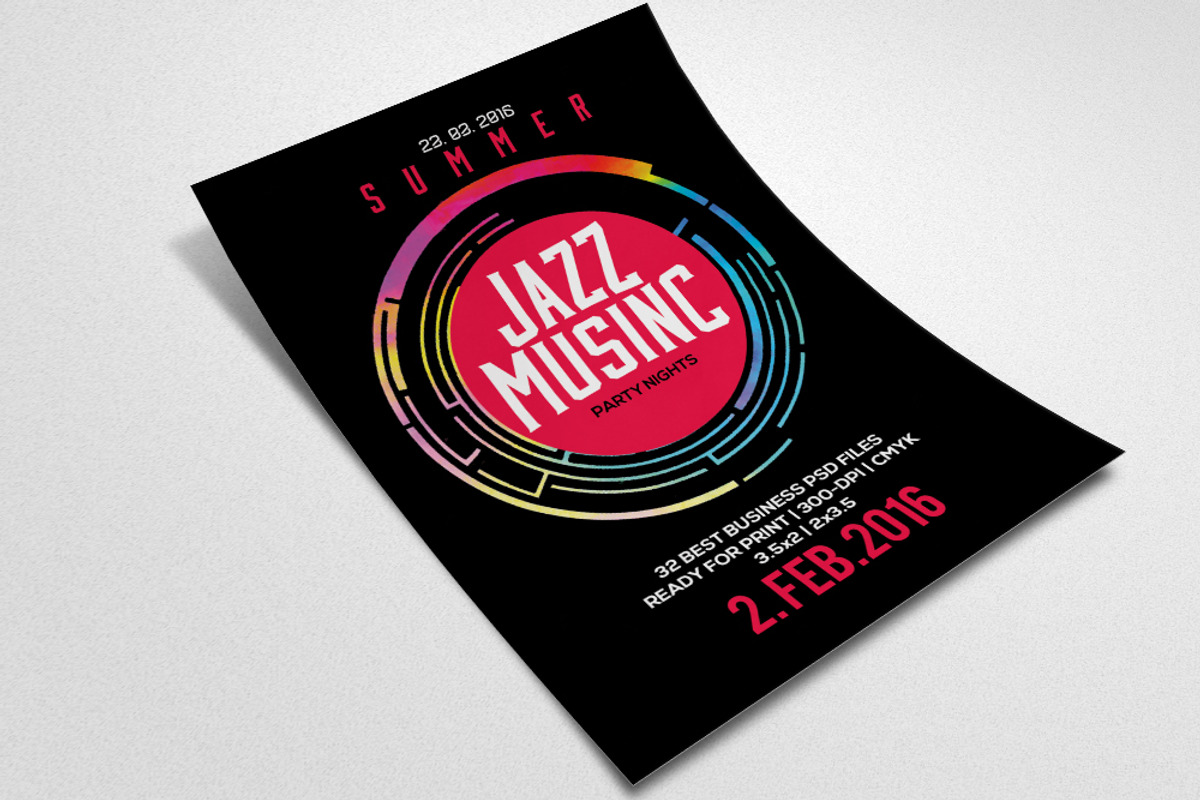Jazz Flyer & Poster Template, a Flyer Template by Business Flyers (Photo 3 of 3)