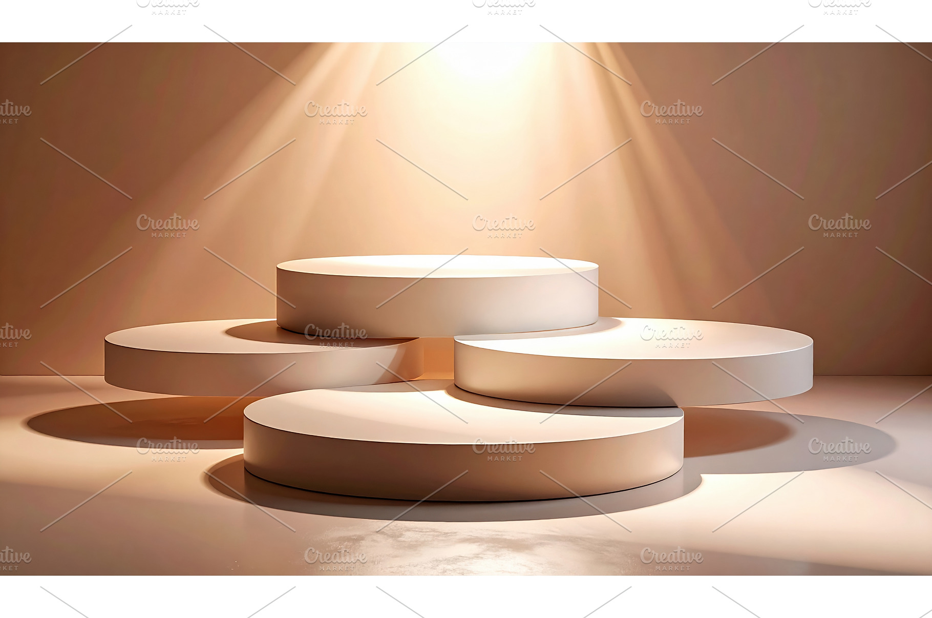Minimalistic podium with round, an Abstract Photo by Igor Tichonow