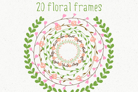 20 floral frames preview 3