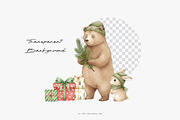 Merry Christmas Watercolor Clipart, a Seasonal Illustration by Primrose Blume (Thumbnail 2 of 2)