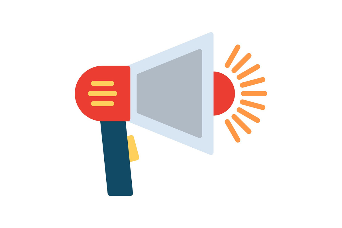Megaphone Flat Icon, a Duotone Icon by Pexelpy (Photo 1 of 2)