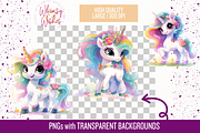 Rainbow Unicorns Watercolor Clip Art, an Illustration by Whimsy & Wishes (Thumbnail 3 of 3)