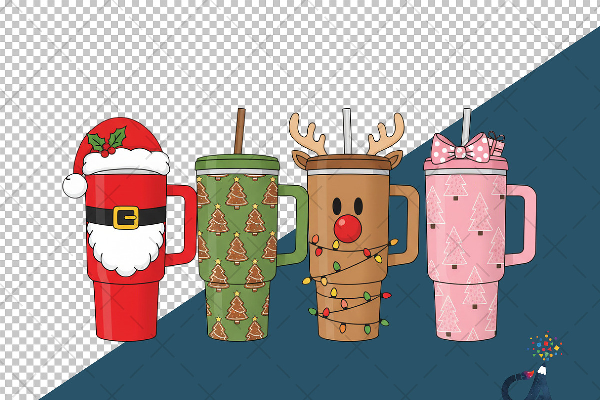 Christmas Tumbler Cups Png, an Illustration by Creative Art (Photo 5 of 6)