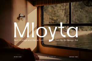 Mloyta - Retro Font, a Sans Serif Font by QR Design Studio