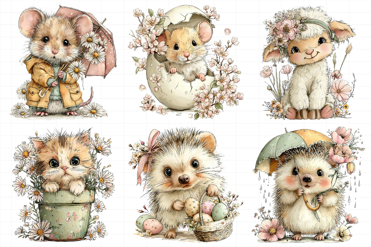 Whimsical Spring Animal Clipart, an Illustration by Daily.Designs (Photo 8 of 8)