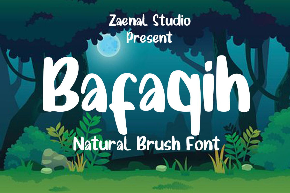 Bafaqih, a Script Font by Zaenal Studio (Photo 1 of 9)