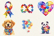 Autism Puzzle Sublimation Clipart, an Illustration by OK Design (Thumbnail 2 of 5)