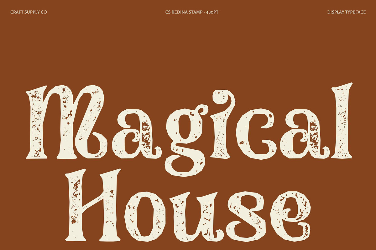 CS Redina Stamp, a Serif Font by Craft Supply Co. (Photo 2 of 8)
