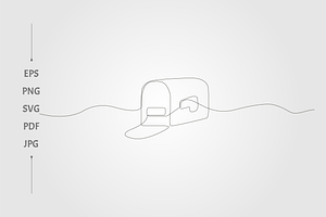 Simple continuous line art style, an Object Illustration by lawoel