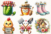 Cute Farm Garden Clipart, an Illustration by Pixels.Craft (Thumbnail 2 of 7)