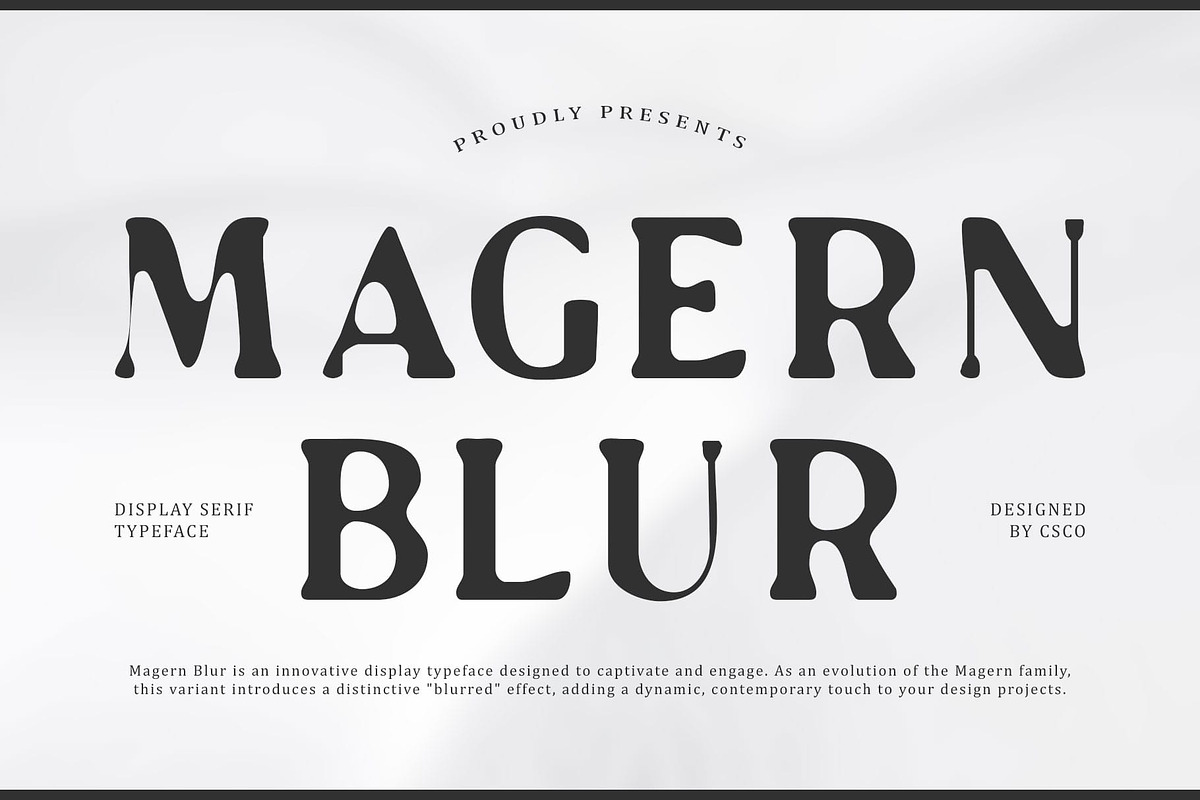 Magern Blur, a Serif Font by Craft Supply Co. (Photo 1 of 8)