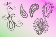 Paisley Ornaments Embellishments, an Illustration by MDD Designs (Thumbnail 1 of 5)