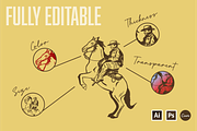 Vintage Western Illustration Pack, an Animal Illustration by Eldorado Design Co. (Thumbnail 3 of 4)