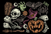 Halloween Element + Pattern Seamless, an Illustration by Nocturnal Workspace (Thumbnail 2 of 4)