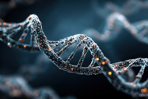 DNA helix structure genetic code sci, a Photo by Pixeness Studio