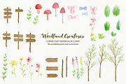 Woodland Animals Watercolor Clipart, an Animal Illustration by Corner Croft (Thumbnail 4 of 7)