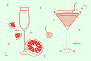 Summer Cocktail Vector Illustrations, a Food Illustration by TheFoodAtlas (Thumbnail 3 of 6)
